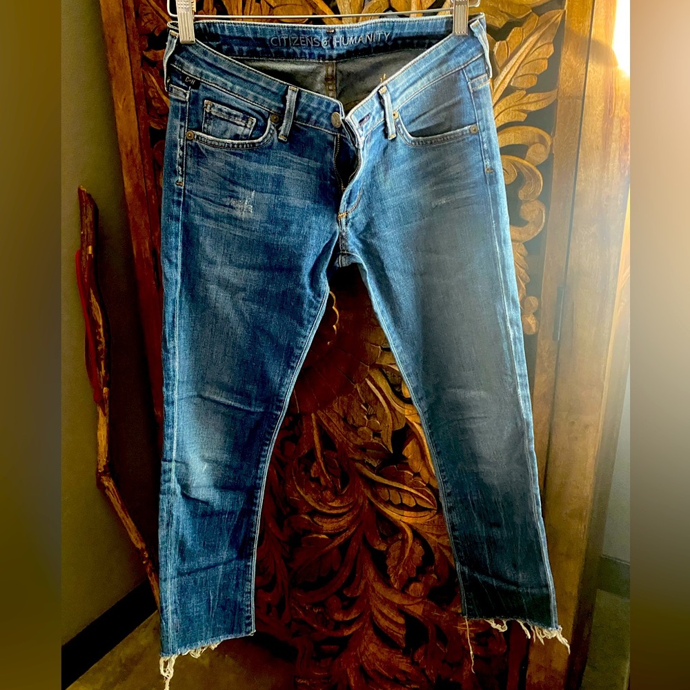 Citizens of Humanity Racer Slim Crop raw hem denim
